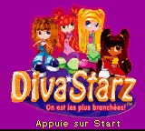 Diva Starz title screen for GameBoy Color